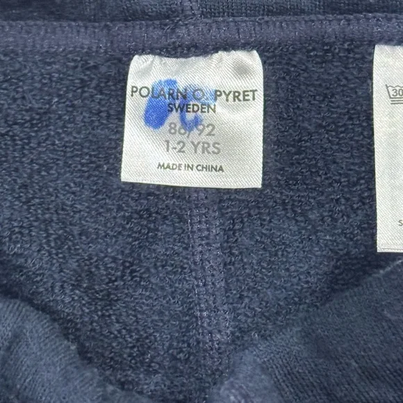 Polarn O. Pyret Navy Marino Wool Long Underwear Set - Picture 4 of 8